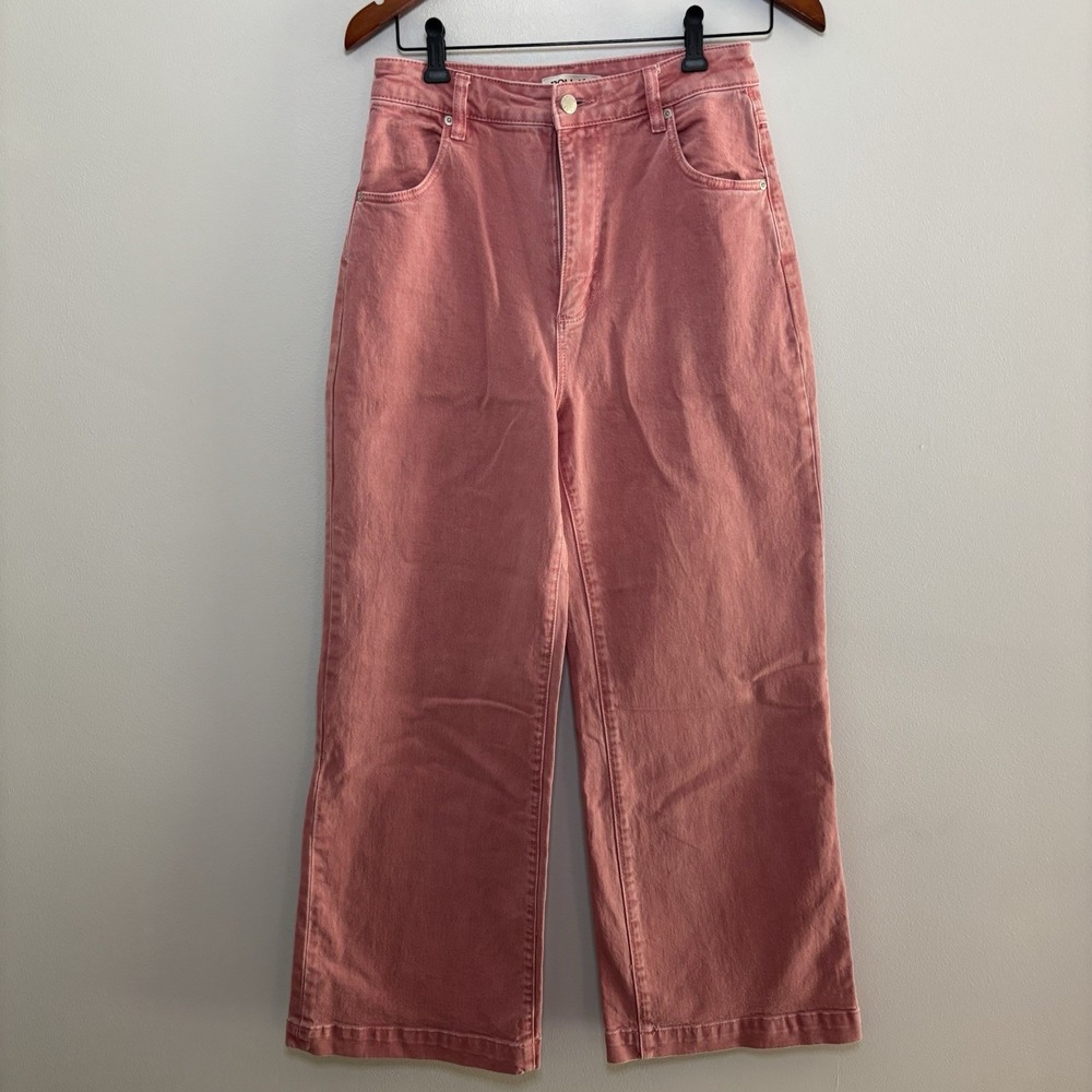 ROLLA'S Sailor Scoop Jeans Womens 28 High Rise Wide Leg Pink Retro Coastal Boho